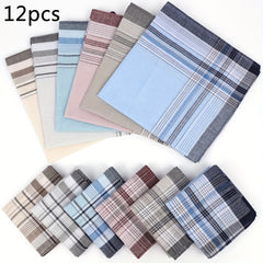 Men's Handkerchiefs Soft Pocket Square Gents Hankies for Father Mother