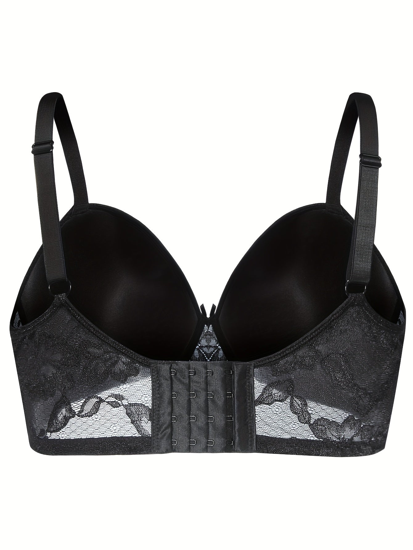 Floral Lace Push Up Padded Bra for Plus Size Women