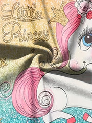 Sequin Unicorn Short Sleeve T-shirt Girls Spring Summer Gift