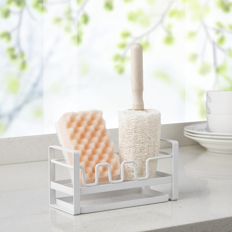 Sink Storage Rack for Sponge and Rag in Kitchen