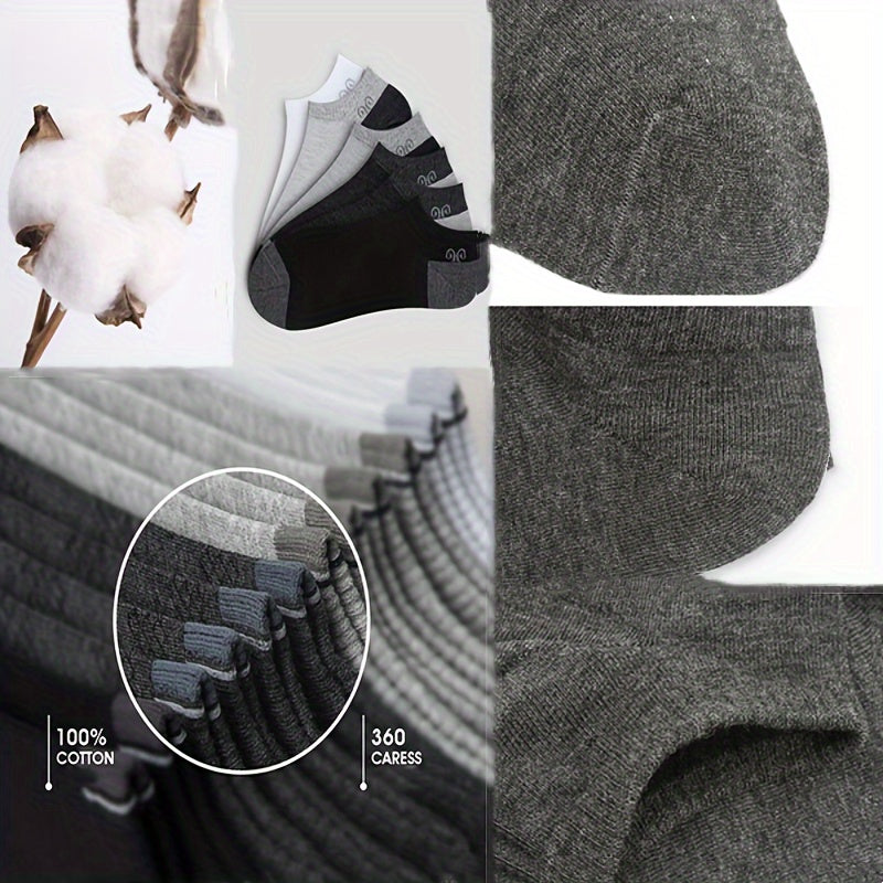 6 Pairs Cotton Sweat Absorbing Short Sports Socks