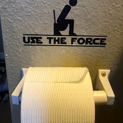 Toilet Vinyl Decals Art Door Stickers - Fun Bathroom Decor