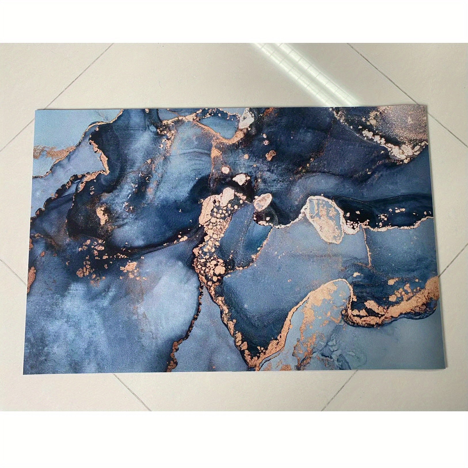 Marble Pattern Bath Rug Non Slip Quick Dry Bath Mat