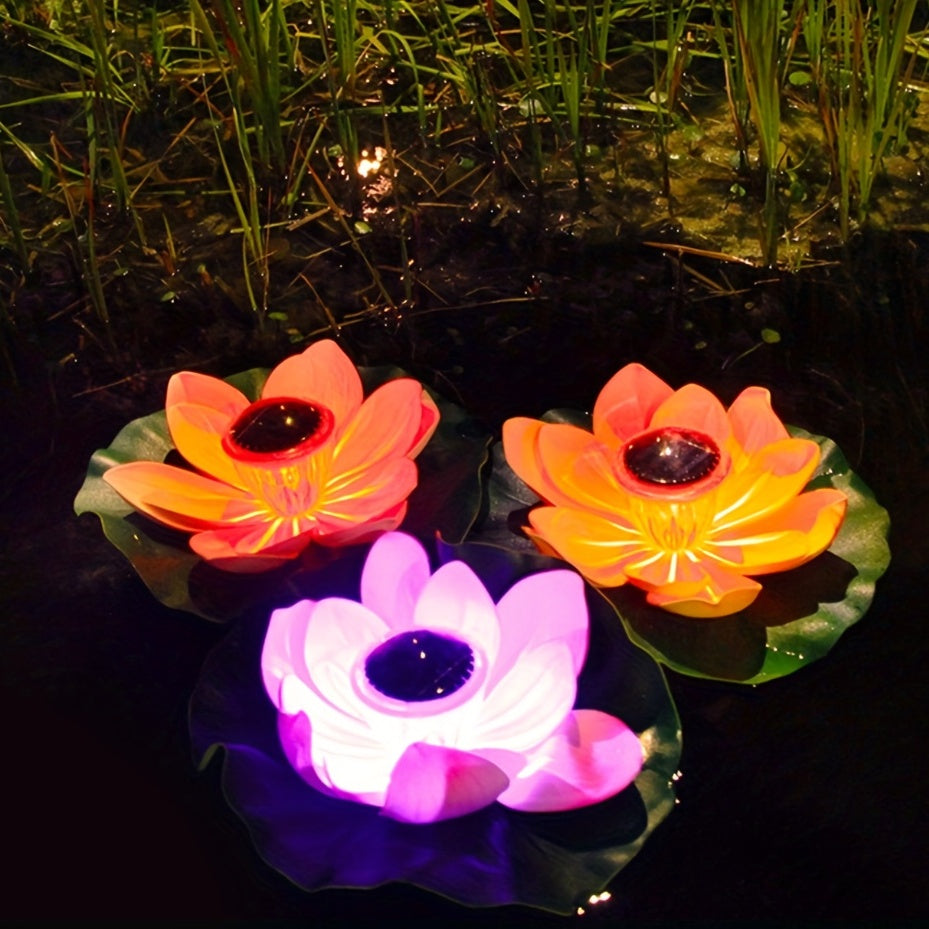 Solar Floating Lotus Light Outdoor Decor