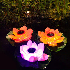Solar Floating Lotus Light Outdoor Decor