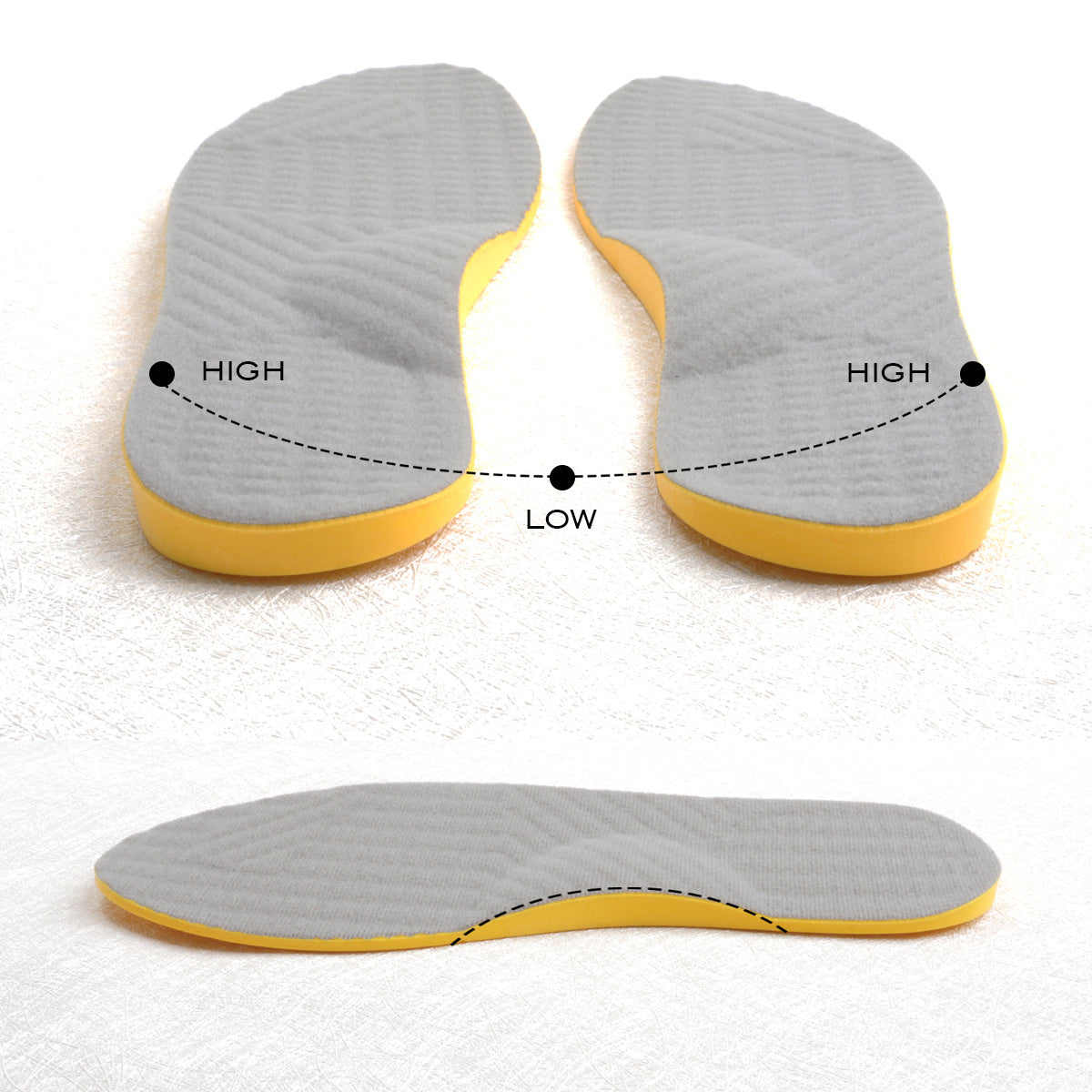 O-shaped Leg Gait Correction Insoles High Outer Inner Low Insoles