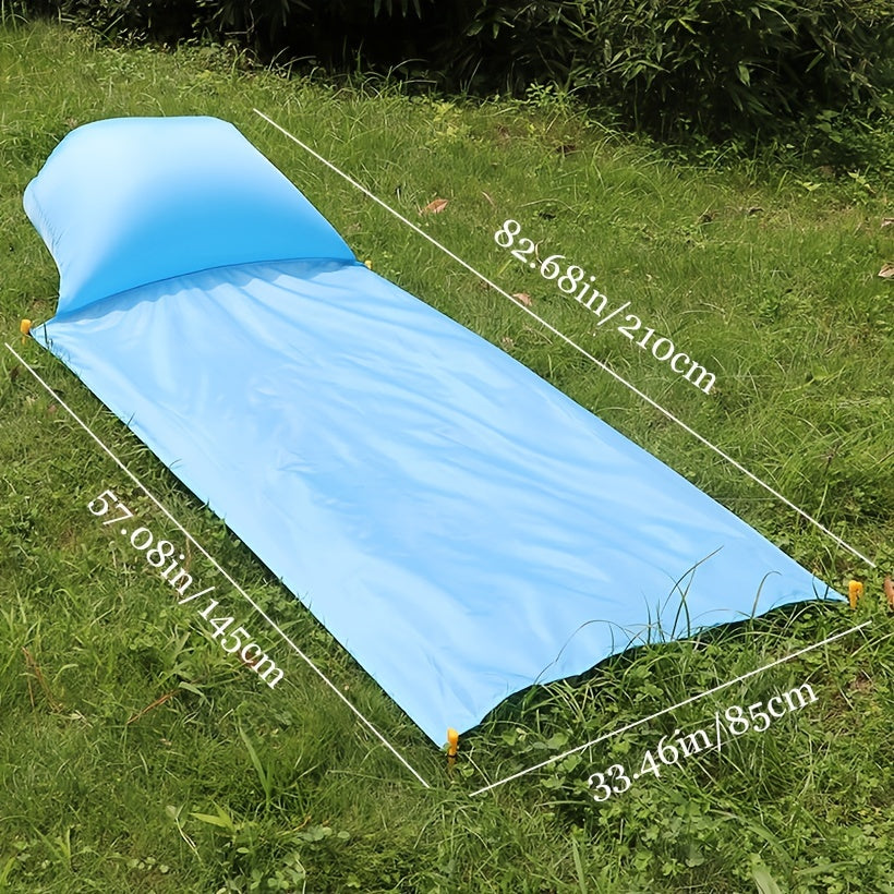 Waterproof Picnic Mat w/ Built-in Pillow for Beach Grass & Outdoor Activities