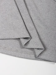 Ribbed Scoop Neck Stretch Crop Tank Top