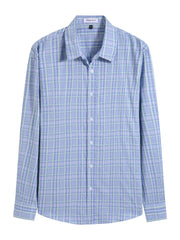 Plaid Print Men's Casual Button Up Long Sleeve Shirt