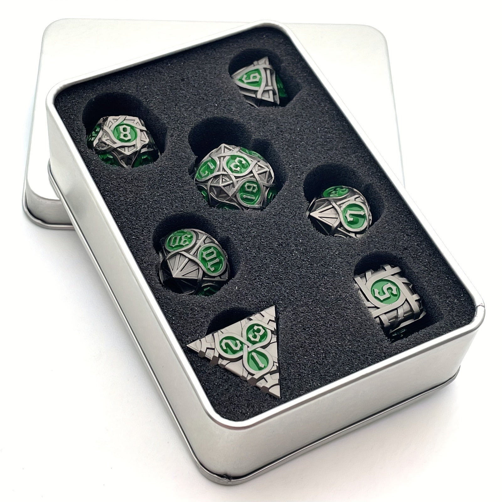 7pcs Solid Metal Dice Maze sided Mini Desktop Game Accessories