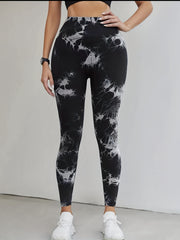 Tie Dye Sports Leggings Hip Lifting Yoga Fitness Tights Women's Activewear