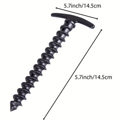 3pcs Tent Pegs High Strength Plastic Camping Canopy Spiral Pegs