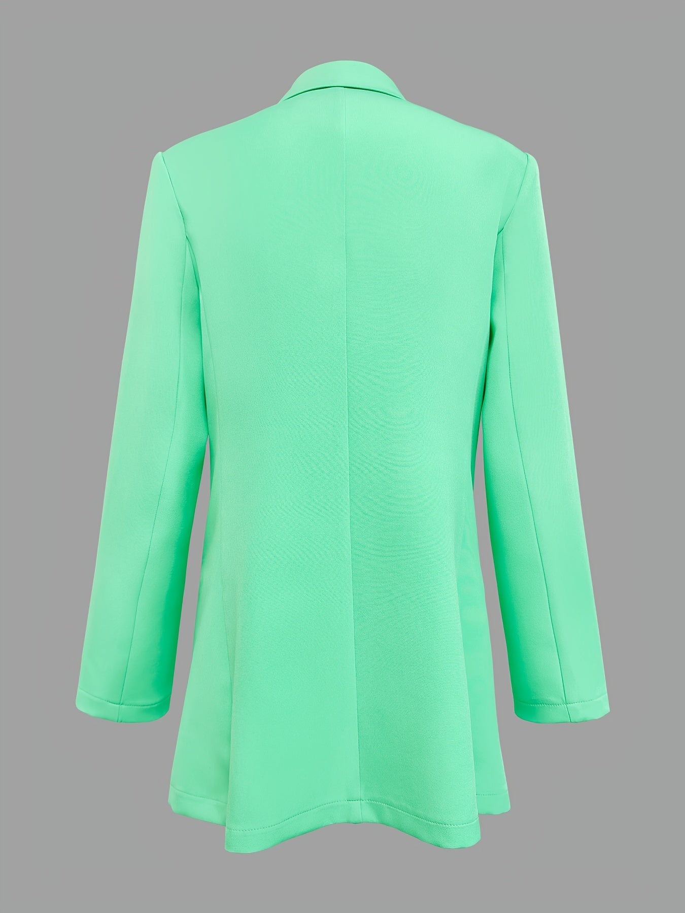 Solid One Button Blazer Lapel Long Sleeve Work Office Outerwear Women's Clothing