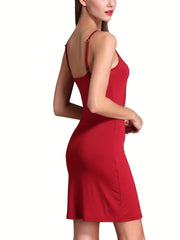 Sexy V Neck Backless Spaghetti Strap Nightdress