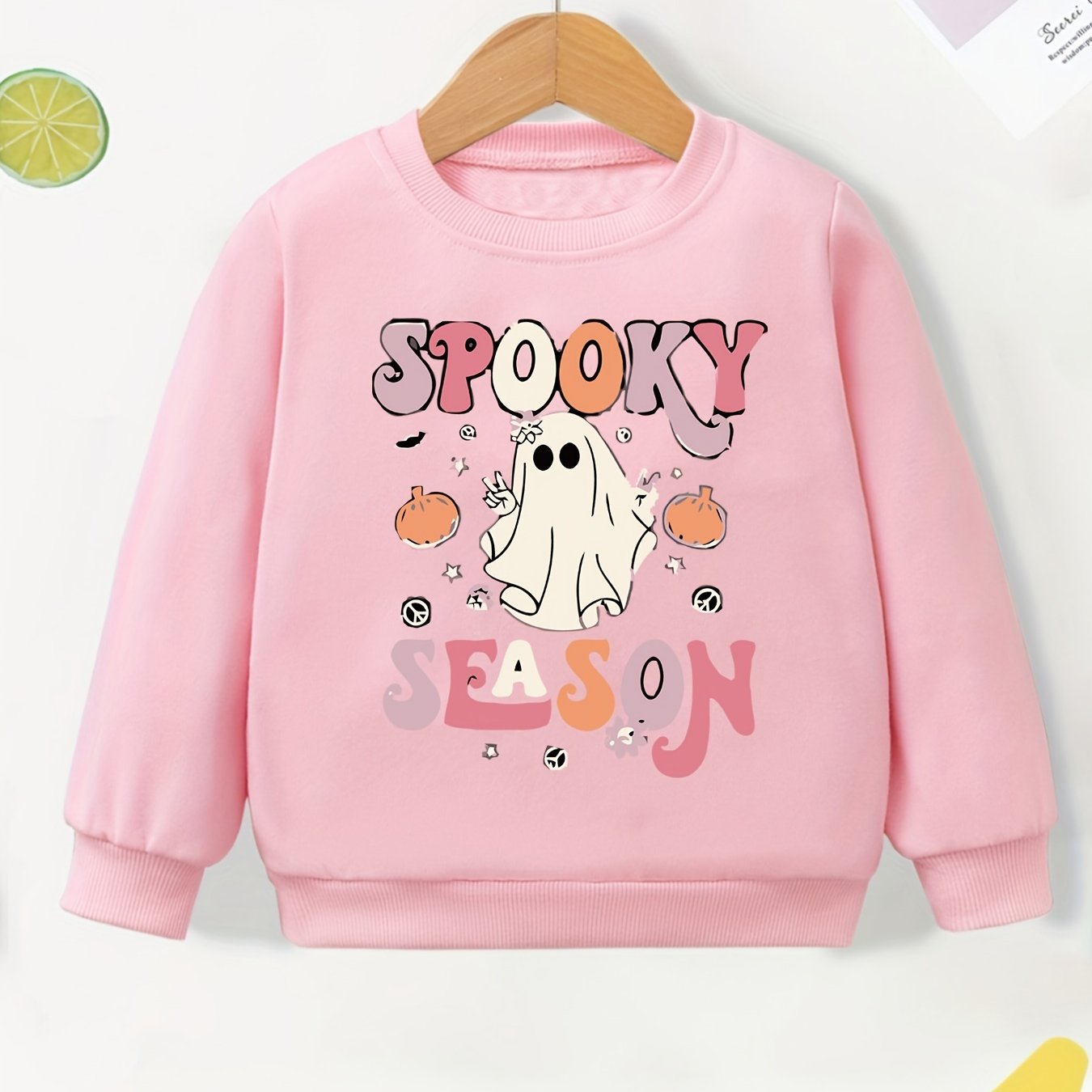 Spooky Season Girls Sweatshirt Halloween Party Kids Pullover