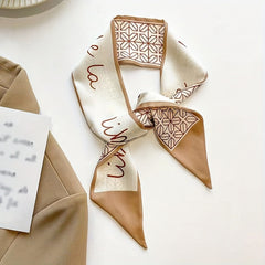 Vintage Satin Hair Ribbon Twilly Scarf Neckerchief
