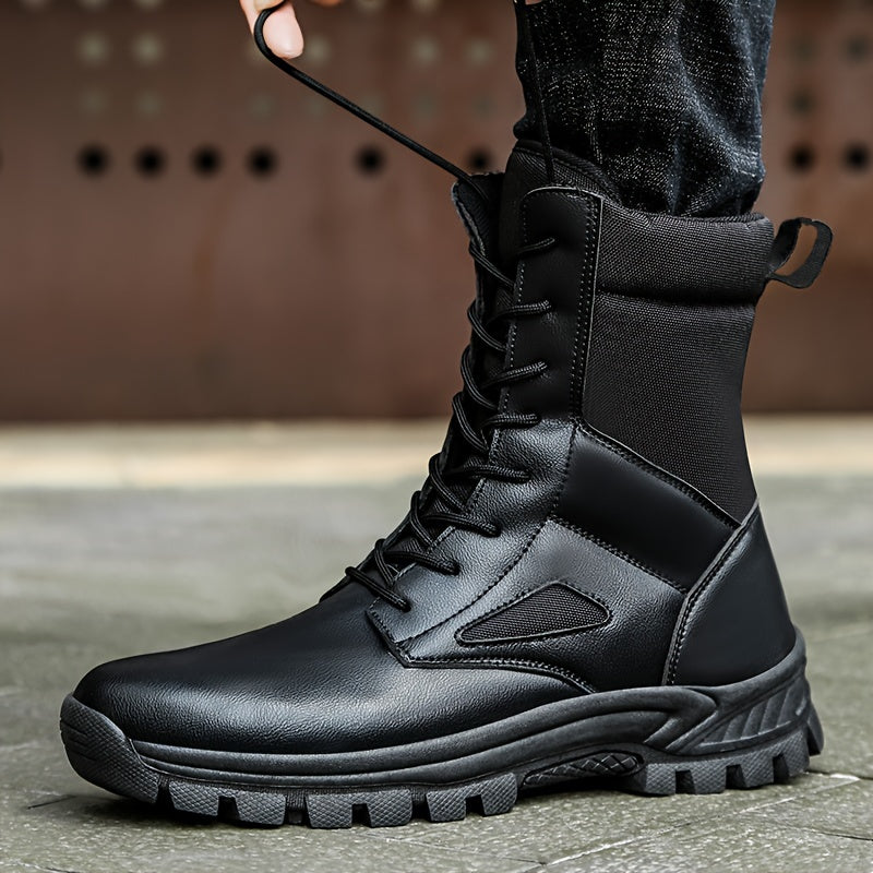 Men's High Top Tactical Work Boots Non Slip Durable Outdoor Hiking Boots