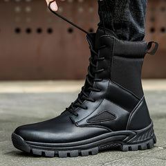 Men's High Top Tactical Work Boots Non Slip Durable Outdoor Hiking Boots