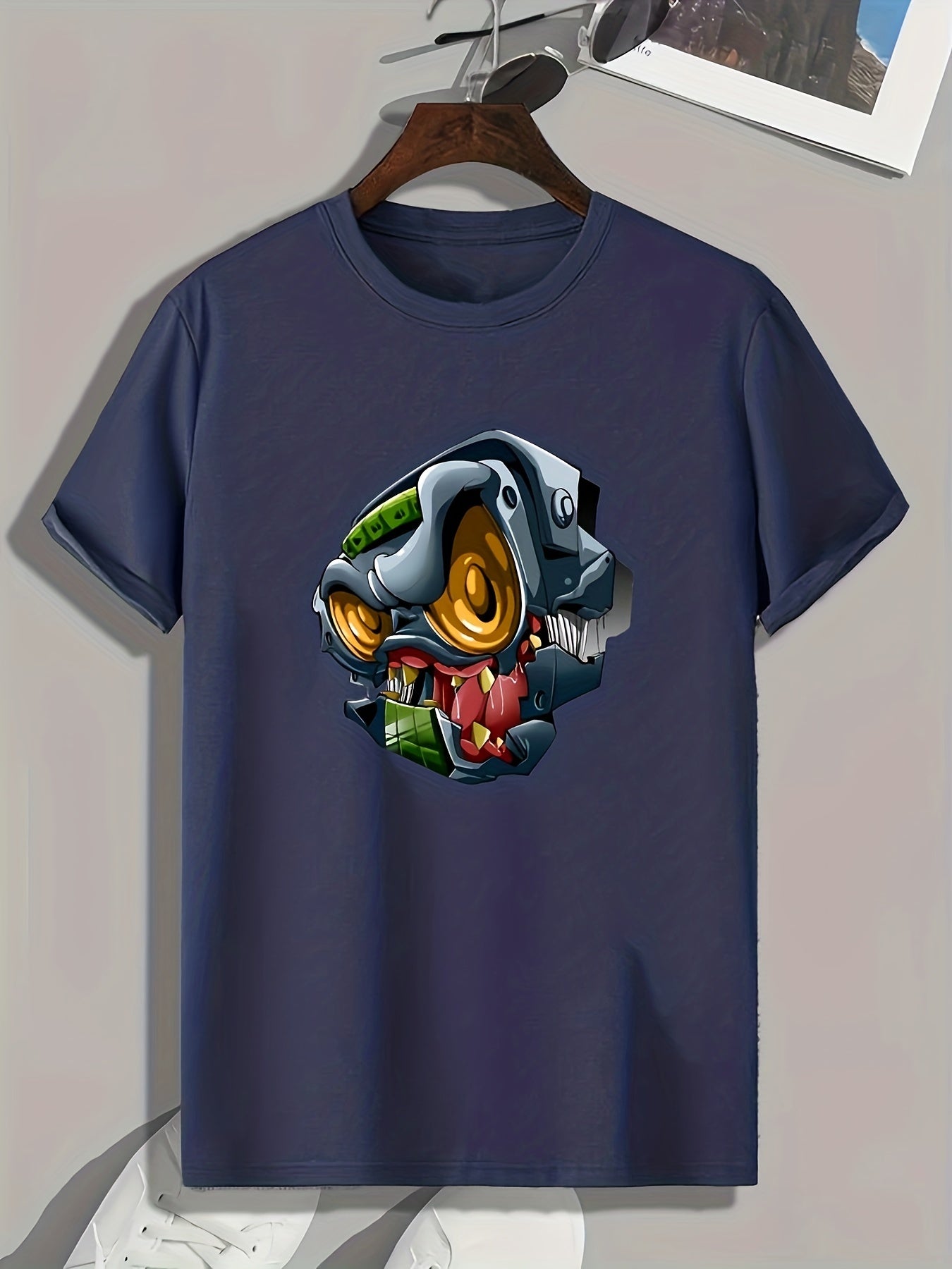 Colorful Pattern Print Men's Graphic T-shirt for Summer