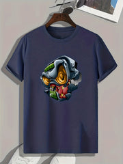Colorful Pattern Print Men's Graphic T-shirt for Summer