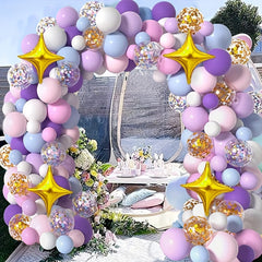 114pcs Unicorn Balloon Garland Kit Birthday Party Decorations