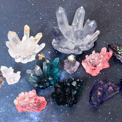 Crystal Cluster Stone Silicone Mold for DIY Jewelry Set