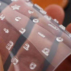 3pcs Leather Printing Plastic Transparent Letter Stamp DIY Tools