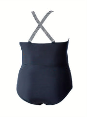 Colorblock Stripe One Piece Swimsuit