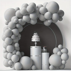 60pcs Gray Party Latex Balloons 5inch Kit for Gray Theme Events