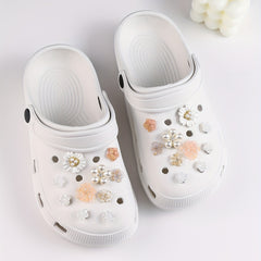 20Pcs Camellia Cartoon Shoe Charms, DIY Clog Decoration Set for Women