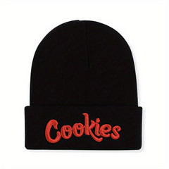 Letter Cookies Embroidered Knitted Hat Woolen Hat Pullover Warm Cold Hat