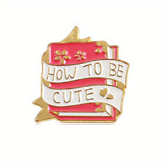 Cat and Rabbit Book Brooch Kids Accessory and Gift Idea