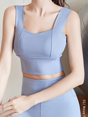 Wide Strap High Impact Sports Bra With Removable Cup