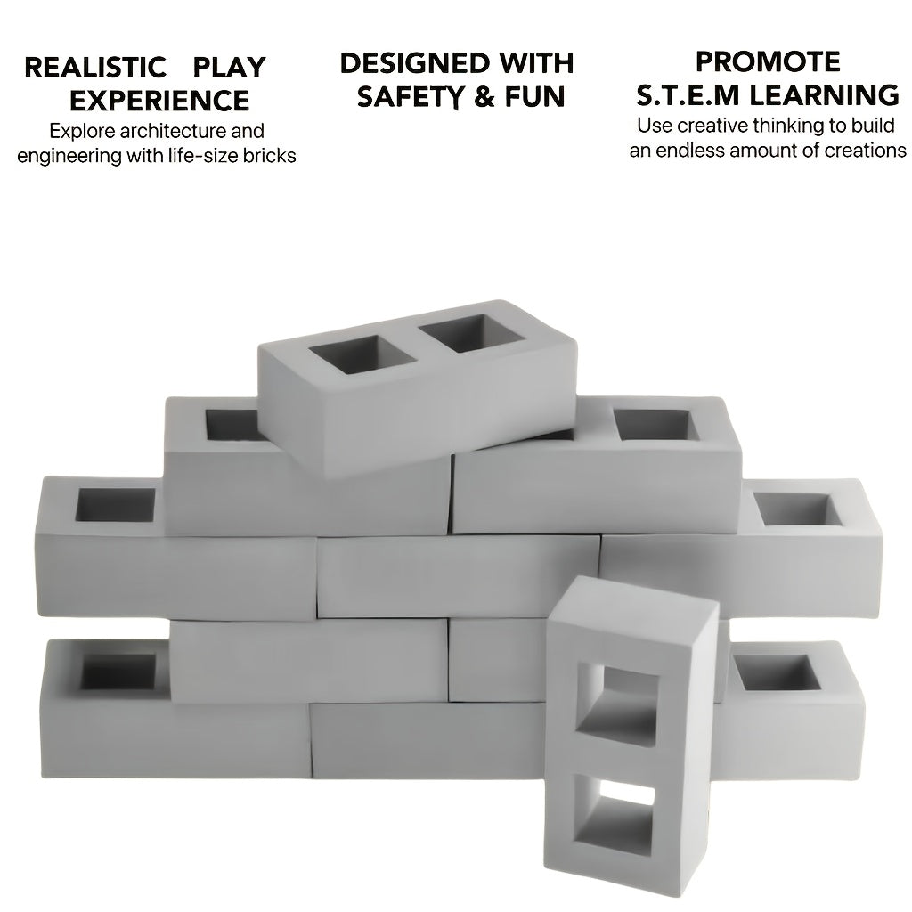 Foam Brick Tower Building Set for Kids - No Batteries Needed
