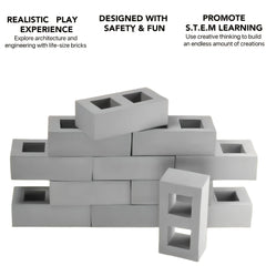 Foam Brick Tower Building Set for Kids - No Batteries Needed
