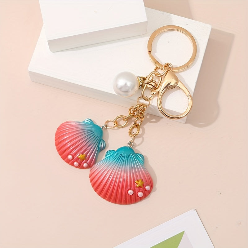 Creative Resin Shell Keychain Bag Purse Pendant Accessory