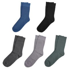 5pairs Men's Mid Calf Running Socks for Shoes Sports Tennis Sneakers
