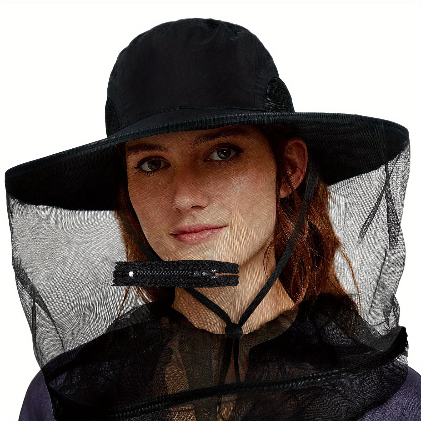 Waterproof Sun Hat with Head Net for Fishing Hiking Outdoor Activities
