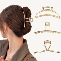 3pcs Metal Moon Shaped Hair Clip Claw Clips Headwear For Girls