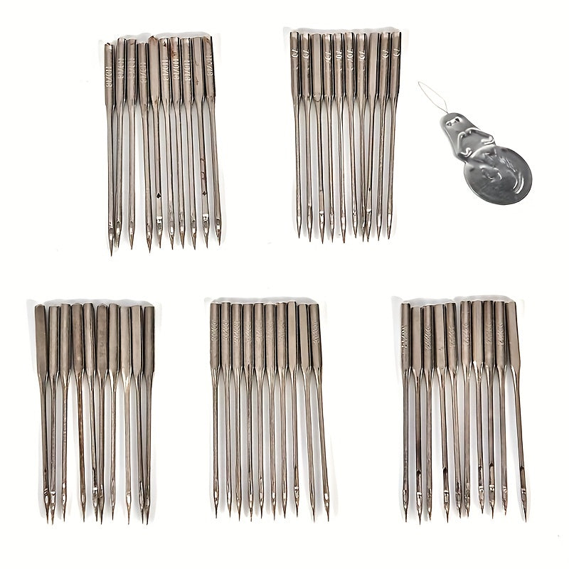 50pcs Universal Sewing Needle Set with Threaders