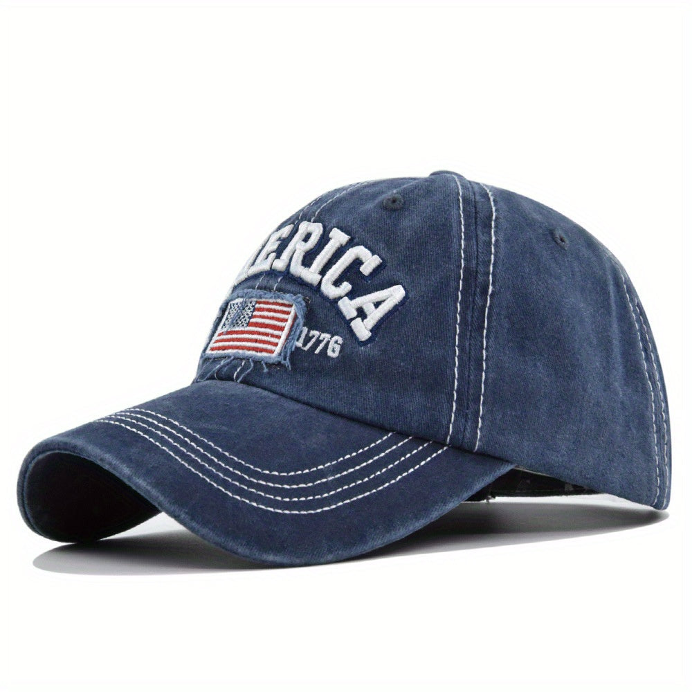 Embroidered Cotton Baseball Cap Hip Hop Style Sun Protection