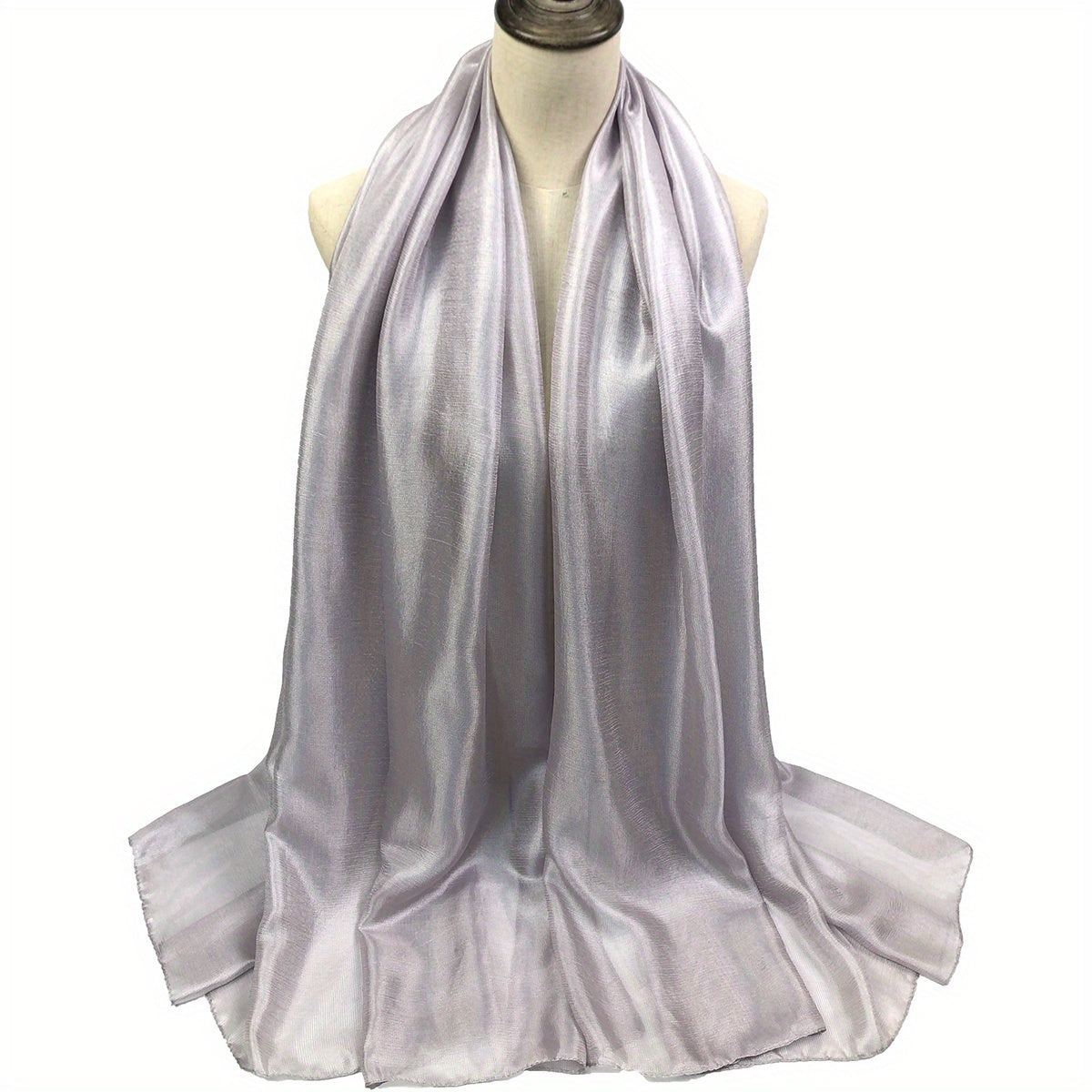 Solid Pearlescent Scarf Hijab Warm Shawl Women Windproof Head Wrap