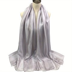 Solid Pearlescent Scarf Hijab Warm Shawl Women Windproof Head Wrap