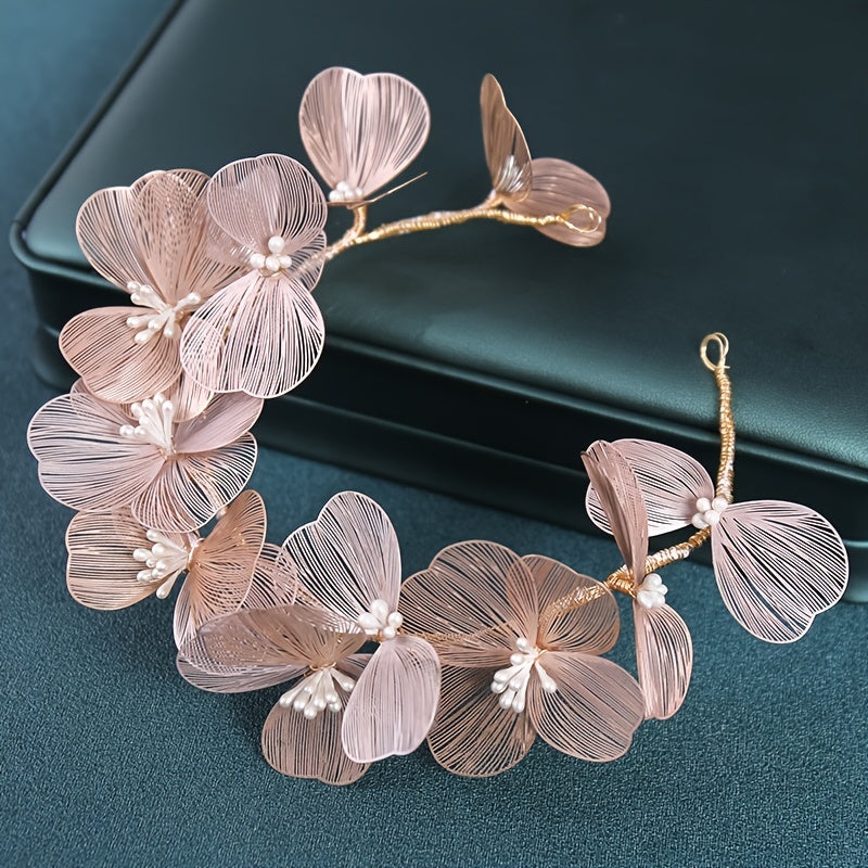 Floral Tiara Flower Headpiece Elf Headband Bridal Headpiece Fairy Wedding