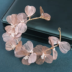 Floral Tiara Flower Headpiece Elf Headband Bridal Headpiece Fairy Wedding