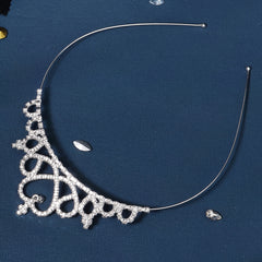 Heart Shaped Crown Headband Tiara for Flower Girl