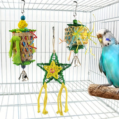 3pcs Bird Toys Parrot Chewing Toy Creative Cockatiel Toys