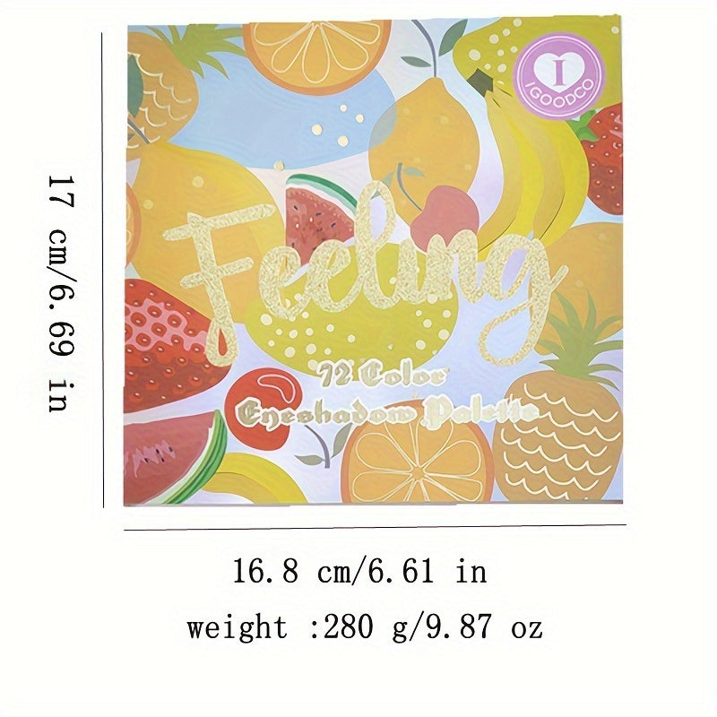 72-Color Fruit Eyeshadow Palette Matte Pearly Finish