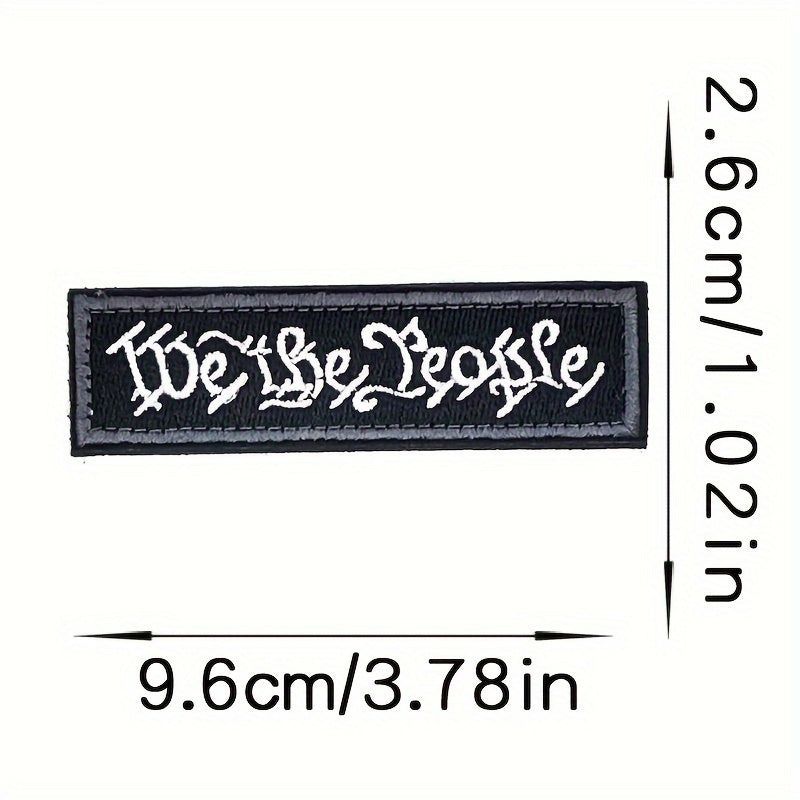 12pcs Embroidery Patches Applique Morale Patches Hook & Loop