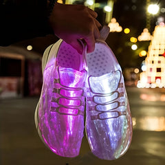 Fiber Optic Light Shoes Women Casual LED Flashing Shoes